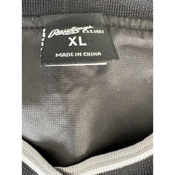 Rawlings Mesh Lined Golf Baseball Windbreaker Black Pullover Men's XL Carmines - Picture 8 of 9